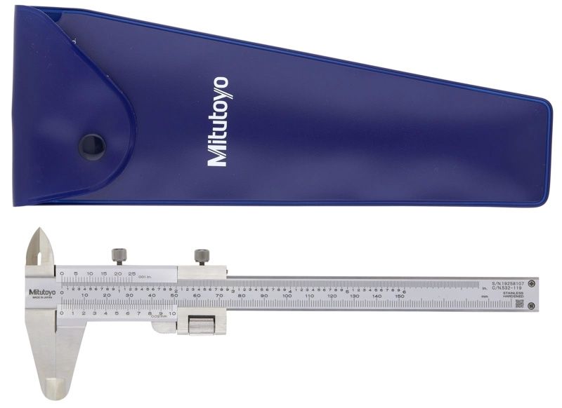 Mitutoyo Nóniuszos tolómérő finomállítóval, 0-130 mm, 0.02 mm (0.001") (532-119) termék fő termékképe