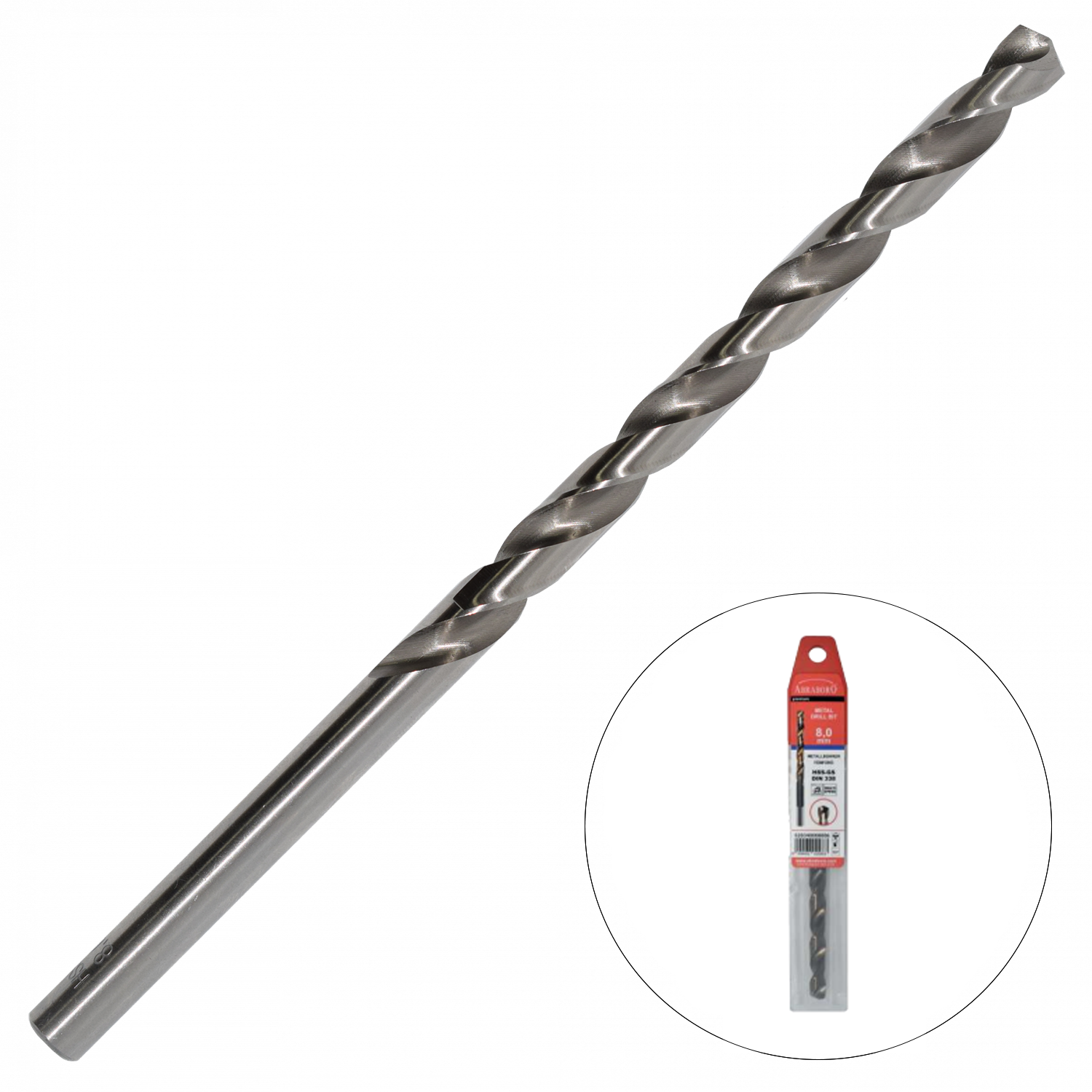 Abraboro 7.5 x 156 / 102 mm HSS-GS hosszú hengeres szárú fémcsigafúró, EV-Pack termék fő termékképe