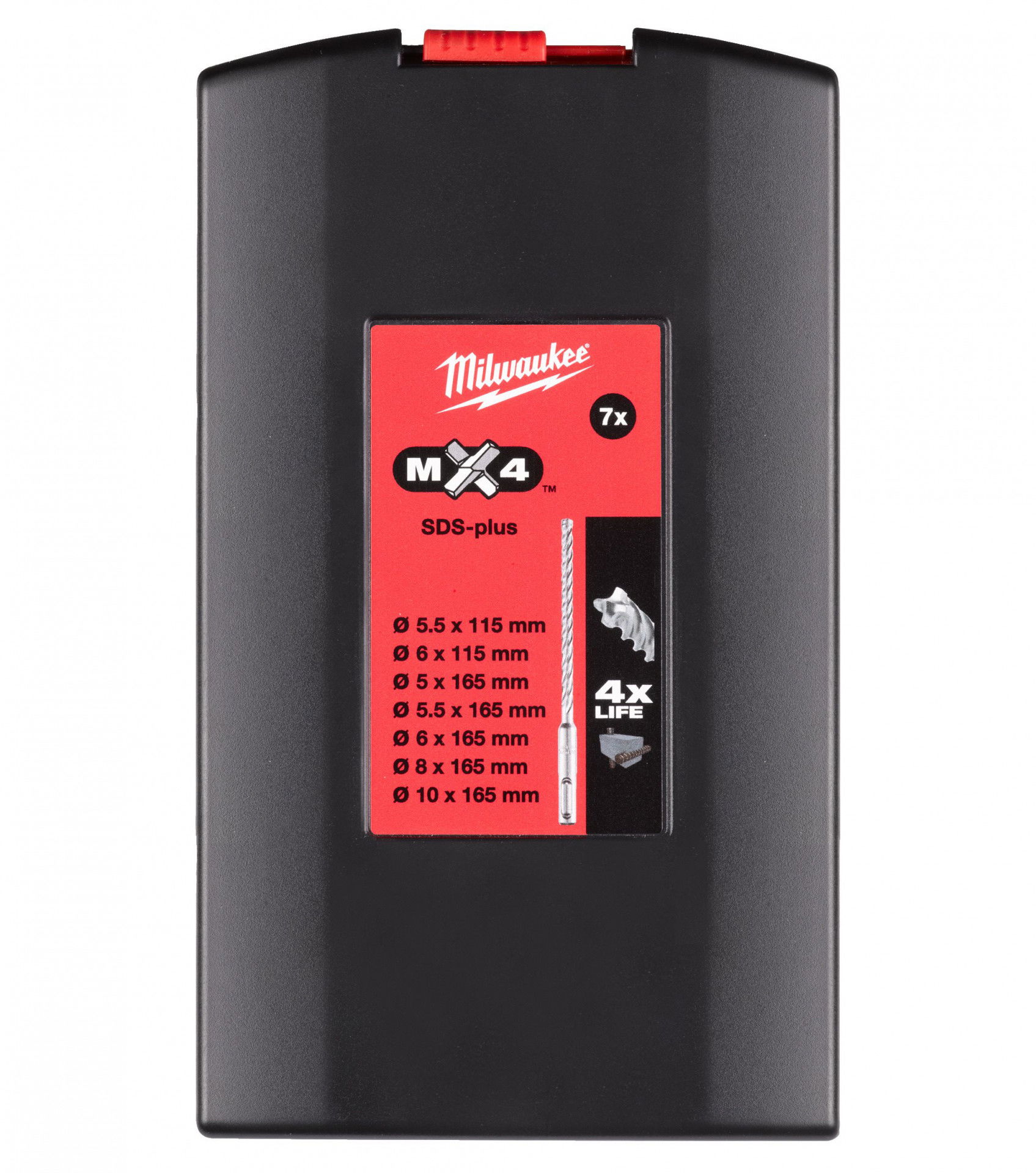 Milwaukee MX4 SDS-plus 4-élű fúrószár készlet, 7 darabos termék fő termékképe