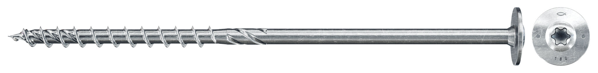 Fischer PowerFast FPF II WTP 8.0 x 120 BC 50 lapos fejű, részmenetes szerkezetépítő csavar TX behajtással, 50 db/csomag termék fő termékképe