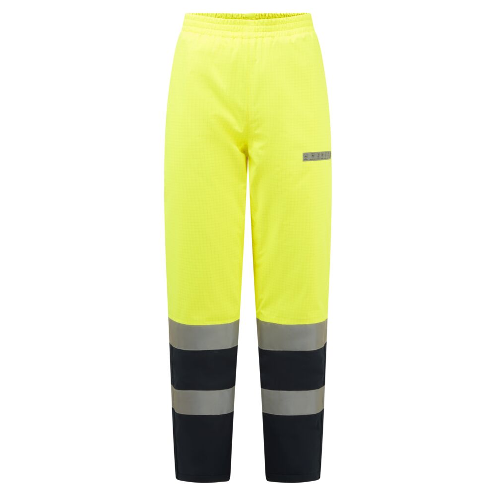 Portwest FR434 - Bizflame Rain+ Hi-Vis Multi-Norm Contrast FR téli nadrág, sárga/tengerészkék termék fő termékképe